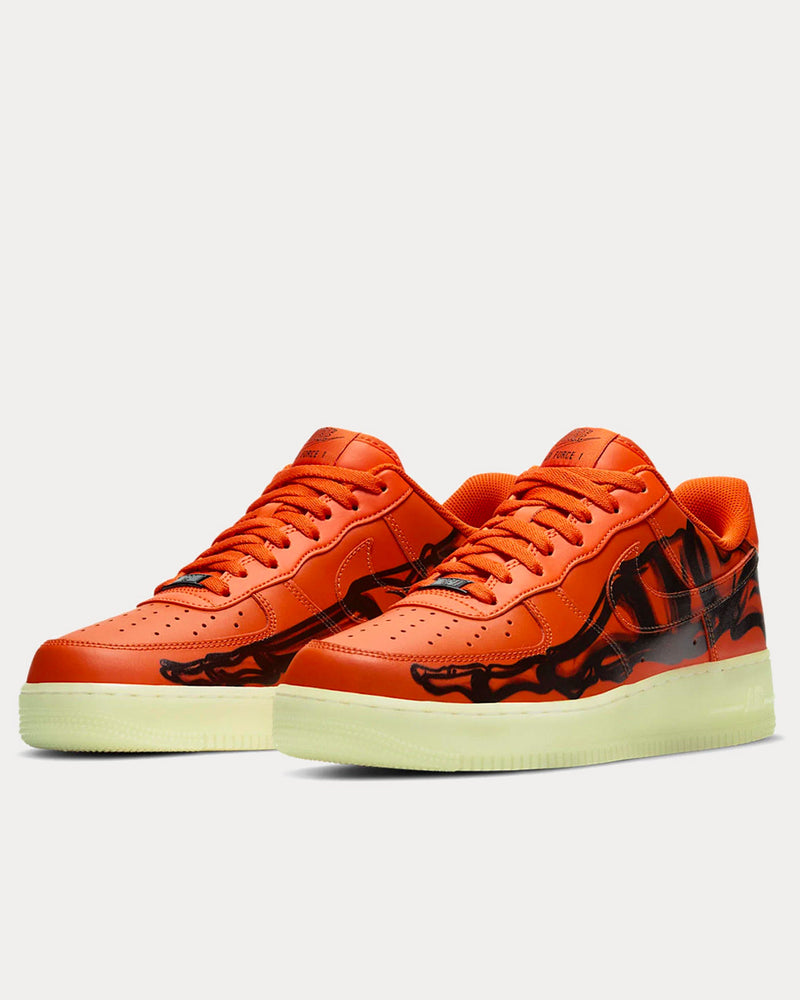 Nike Airforce 1 07 Skeleton QS Starfish & Black Low Top Sneakers - 2