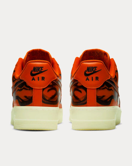 Nike Airforce 1 07 Skeleton QS Starfish & Black Low Top Sneakers - 4