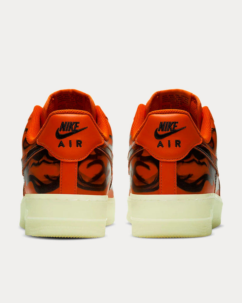 Nike Airforce 1 07 Skeleton QS Starfish & Black Low Top Sneakers - 4