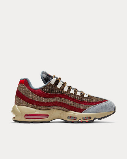 Nike Air Max 95 Halloween Velvet Brown & Red Low Top Sneakers - 1