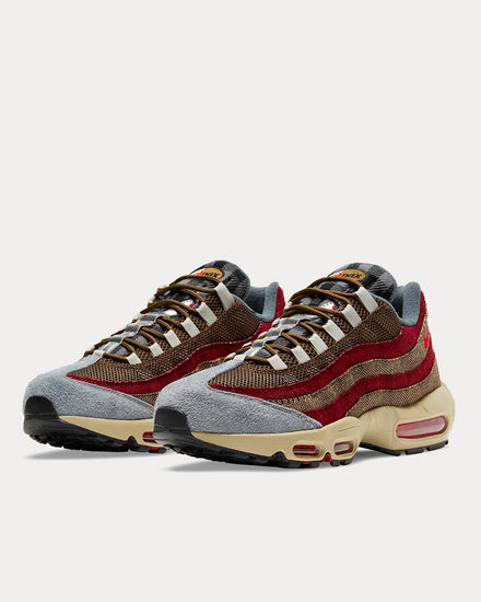 Nike Air Max 95 Halloween Velvet Brown & Red Low Top Sneakers - 2