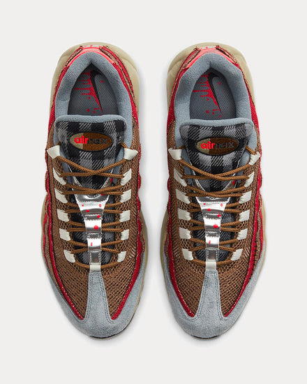 Nike Air Max 95 Halloween Velvet Brown & Red Low Top Sneakers - 3