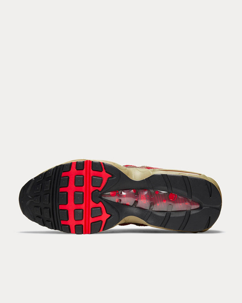 Nike Air Max 95 Halloween Velvet Brown & Red Low Top Sneakers - 5