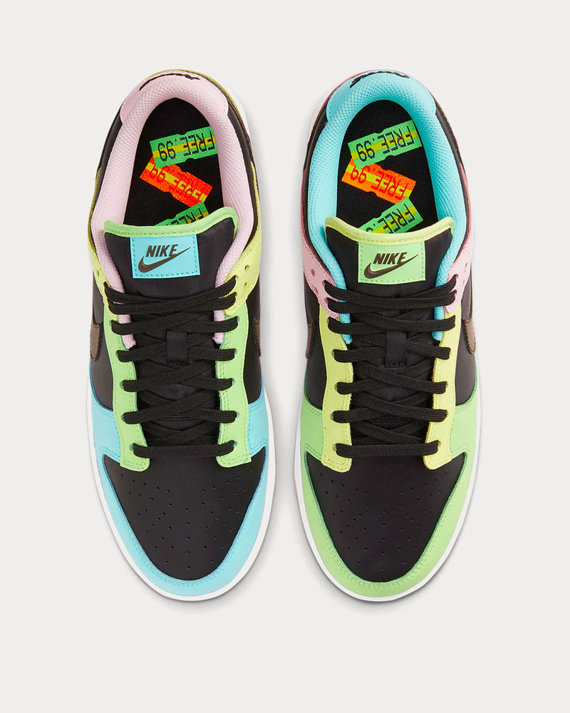 Nike Dunk Low SE Black / Chocolate / Copa / Pink Low Top Sneakers - 3