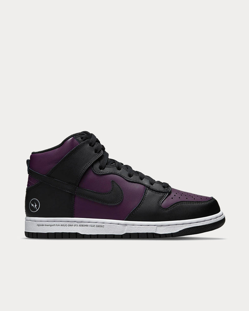 Nike x Fragment Dunk Hi Wine / Black / White High Top Sneakers - 1