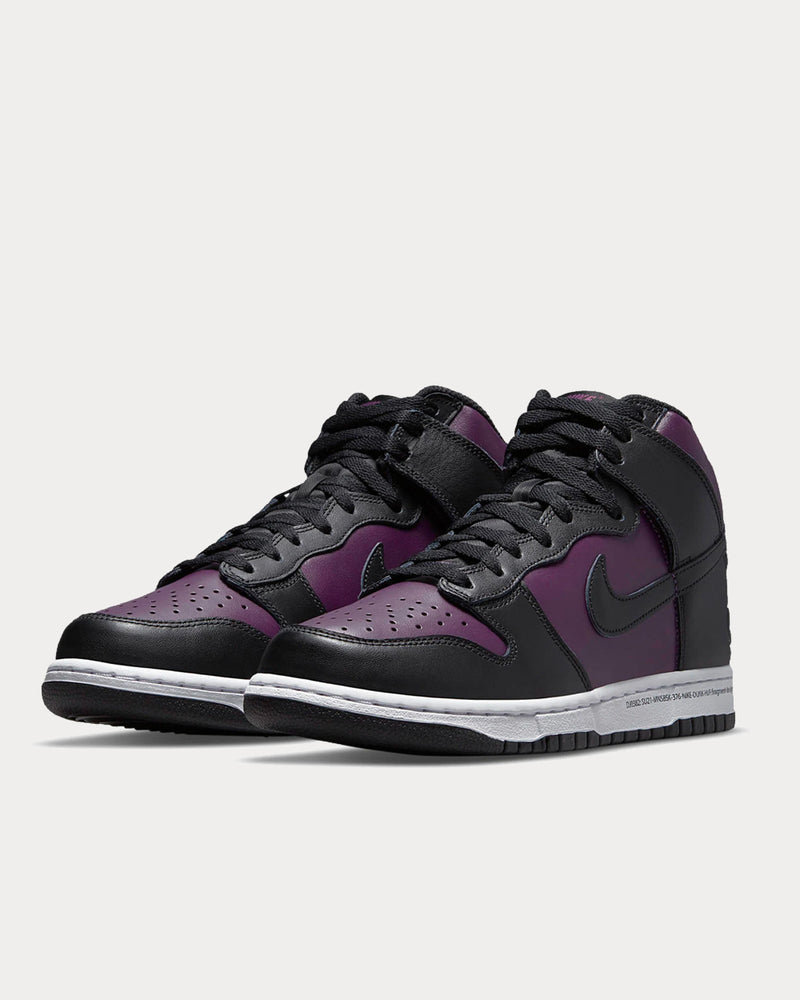Nike x Fragment Dunk Hi Wine / Black / White High Top Sneakers - 2
