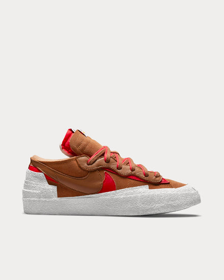 Nike x Sacai Blazer Low British Tan / Red Low Top Sneakers - 1