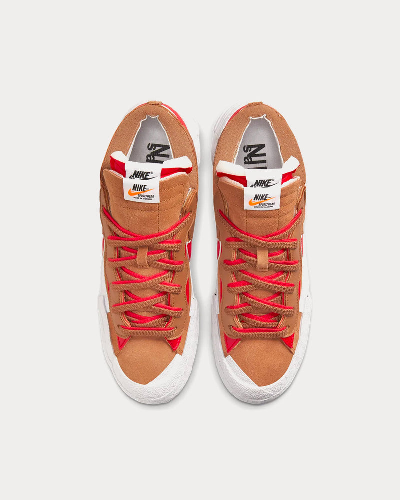 Nike x Sacai Blazer Low British Tan / Red Low Top Sneakers - 2