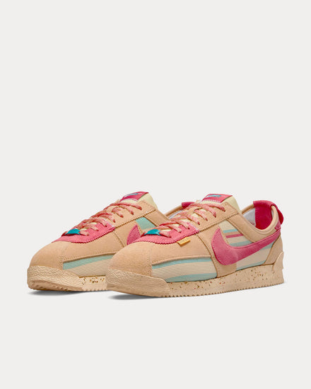 Nike x Union Cortez SP Sesame / Pink Clay / Dutch Green Low Top Sneakers - 3