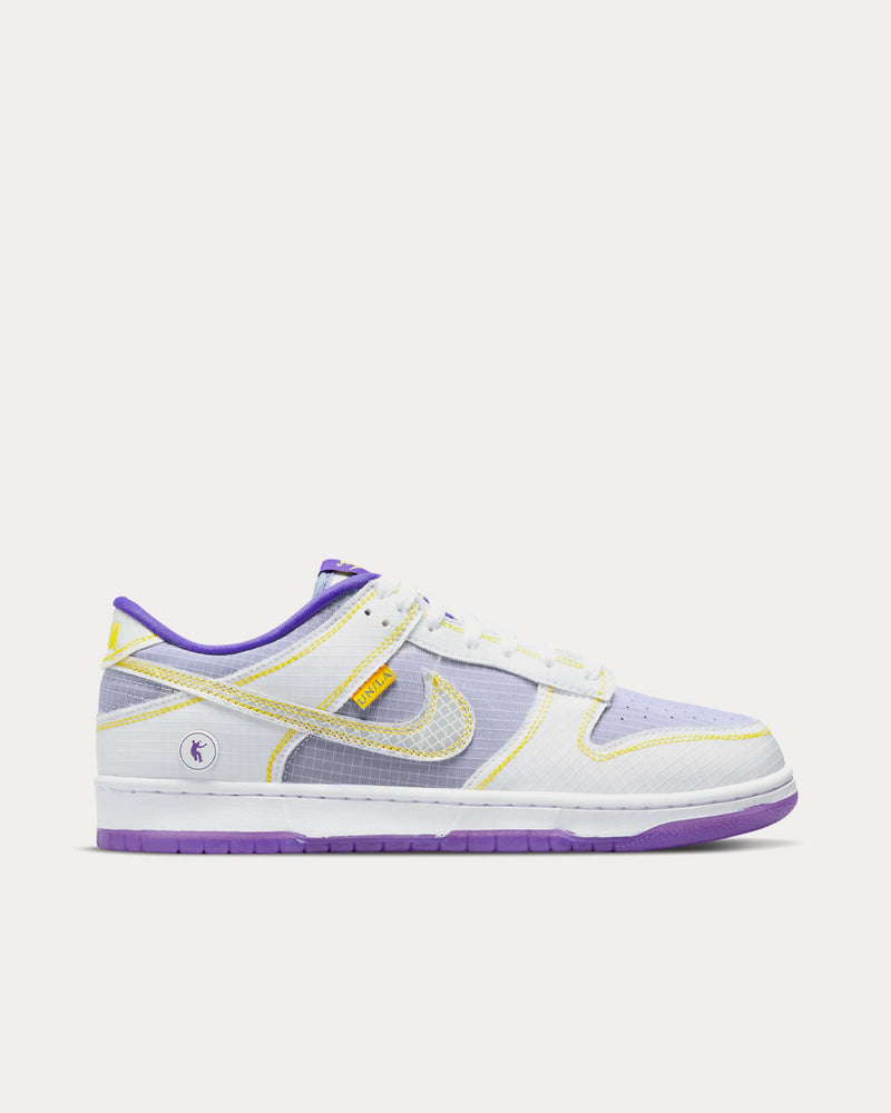 Nike x Union Dunk Low Court Purple / White / Opti Yellow Low Top Sneakers - 1