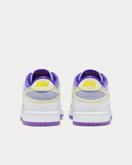 Nike x Union Dunk Low Court Purple / White / Opti Yellow Low Top Sneakers - 4