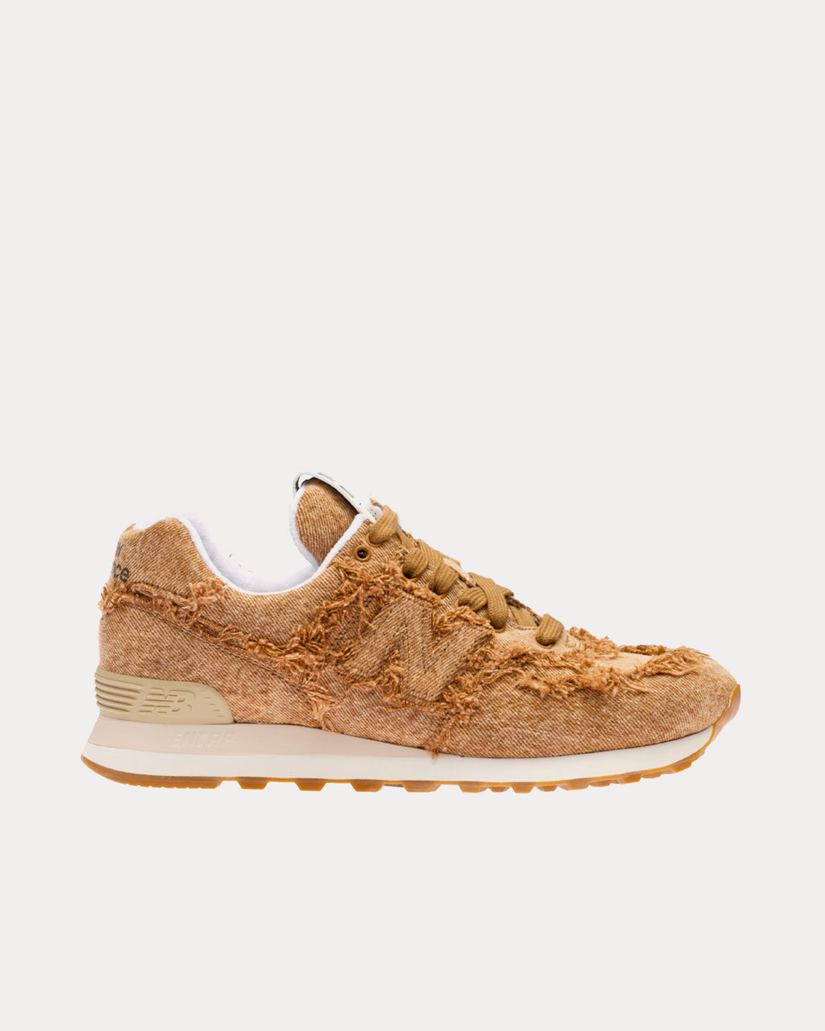 New Balance x Miu Miu Women's 574 Marbleized Denim Cognac Low Top