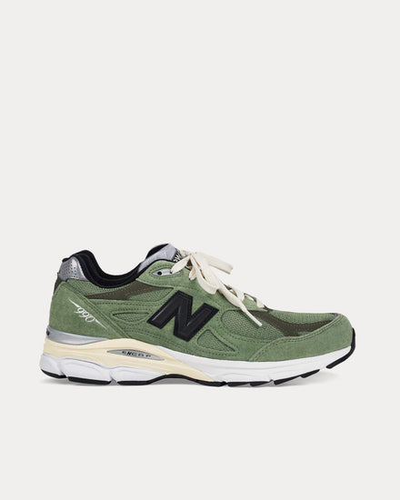 New Balance x Jjjjound MADE 990v3 Olive Low Top Sneakers - 1