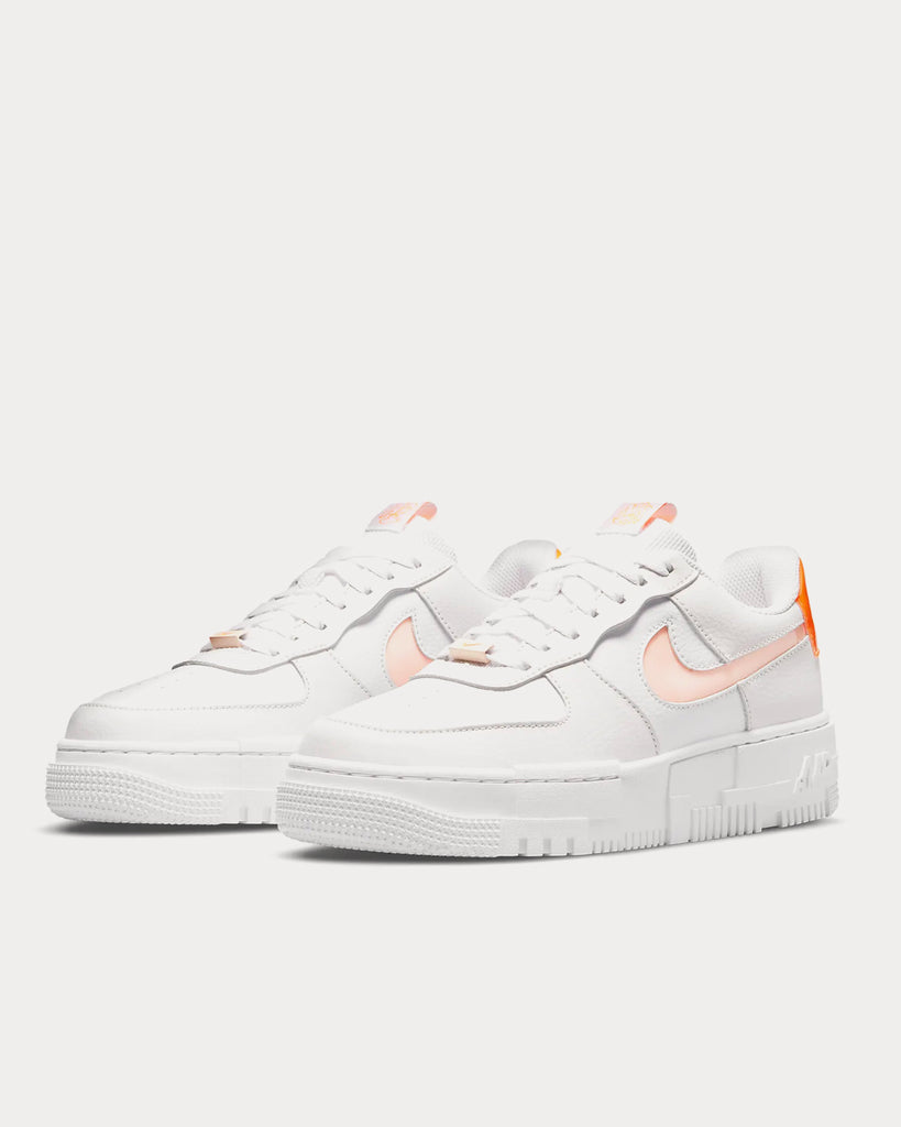 Nike AF 1 Pixel White Atomic Orange Platinum Tint Crimson