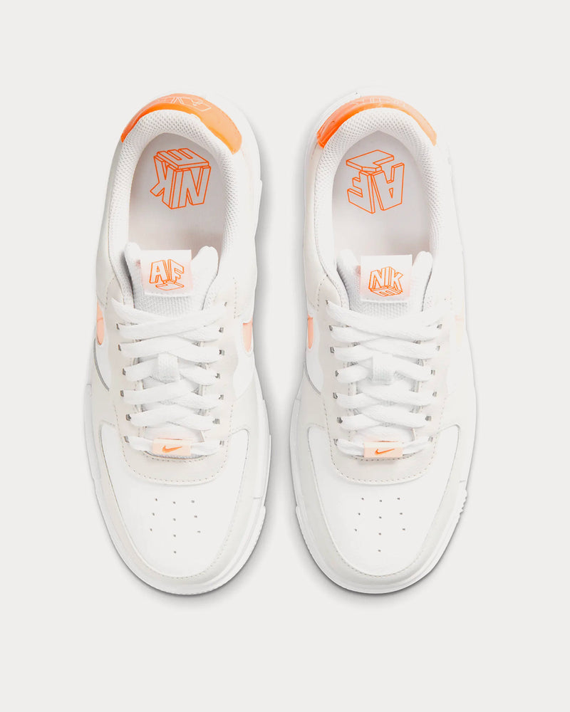 Nike AF-1 Pixel White / Atomic Orange / Platinum Tint / Crimson Tint Low Top Sneakers - 3