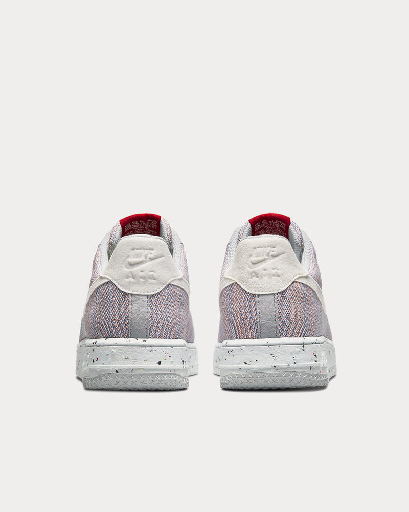 Nike Air Force 1 Crater Flyknit Wolf Grey / Pure Platinum / Gym Red / White Low Top Sneakers - 4