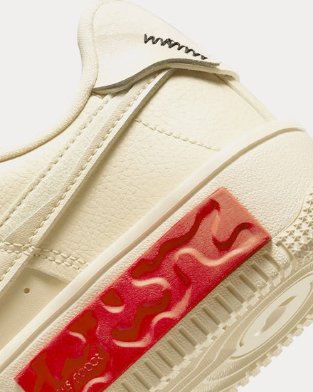 Nike Air Force 1 Fontanka Pearl White / University Red Low Top Sneakers - 5