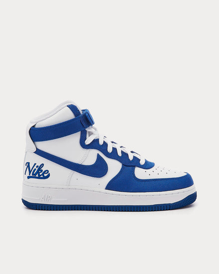 Nike Men's Air Force 1 High '07 Emb White / Blue Rush High Top Sneakers Nike Men's Air Force 1 High '07 Emb White / Blue Rush High Top Sneakers