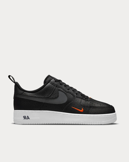 Nike Men's Air Force LV8 Black Total Orange White Smoke