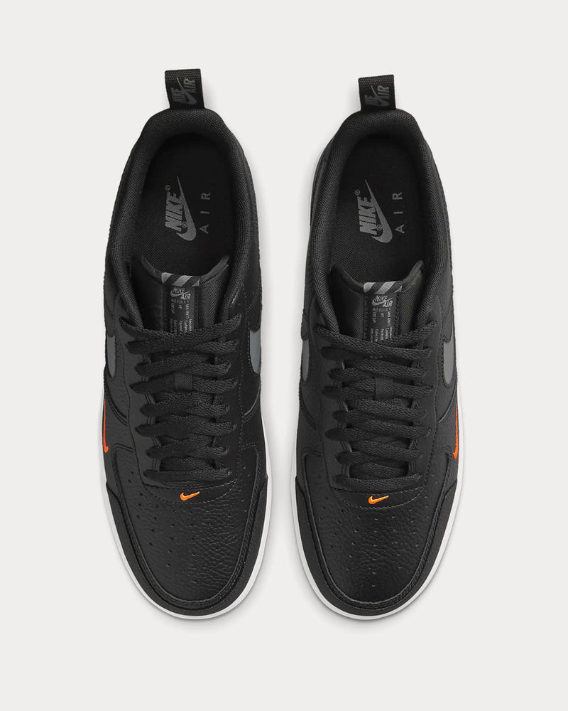 Nike Men's Air Force LV8 Black Total Orange White Smoke