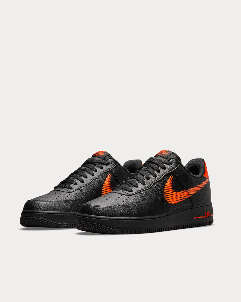 Nike Air Force 1 Low Black / Team Orange / Total Orange Low Top Sneakers - 3