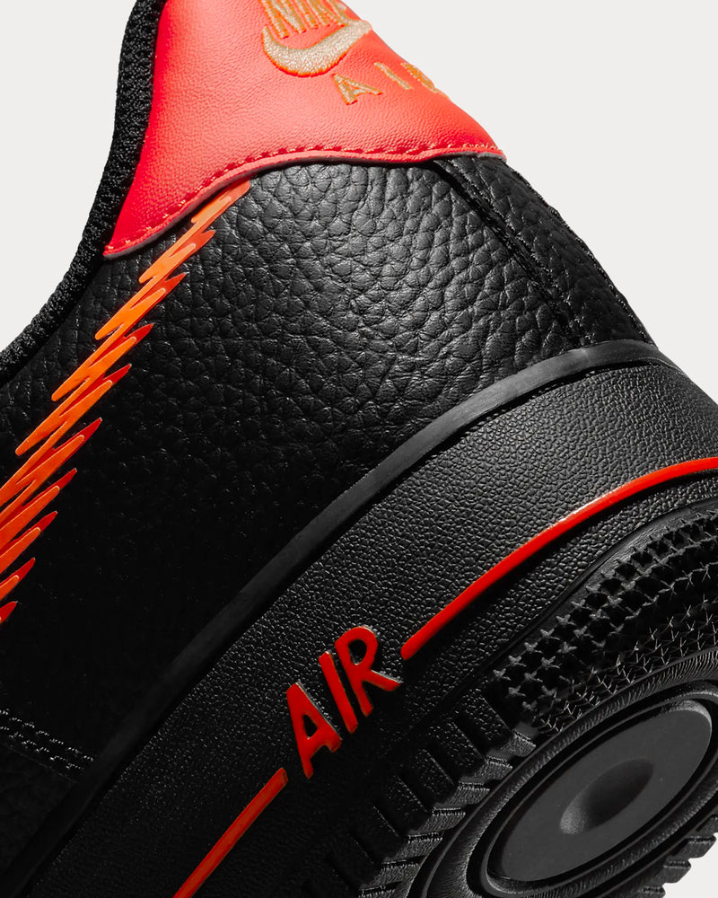 Nike Air Force 1 Low Black / Team Orange / Total Orange Low Top Sneakers - 5