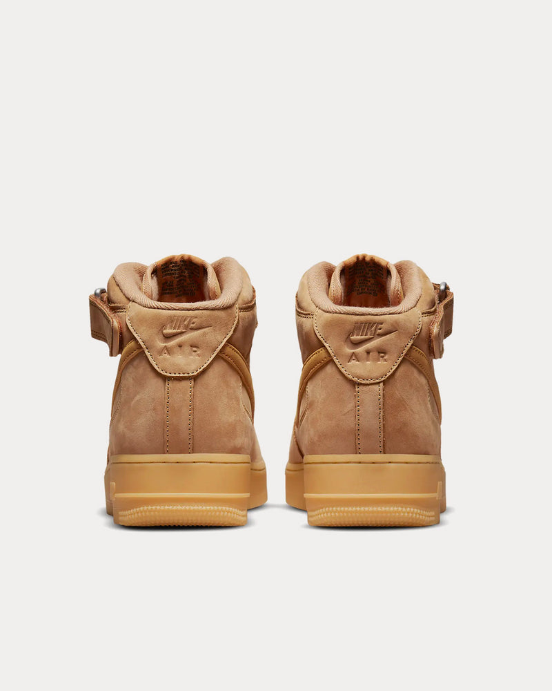 Nike Air Force 1 Mid '07  Flax / Gum Light Brown / Black / Wheat High Top Sneakers - 4