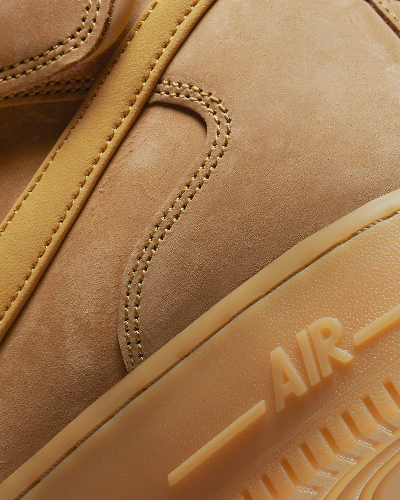 Nike Air Force 1 Mid '07  Flax / Gum Light Brown / Black / Wheat High Top Sneakers - 6