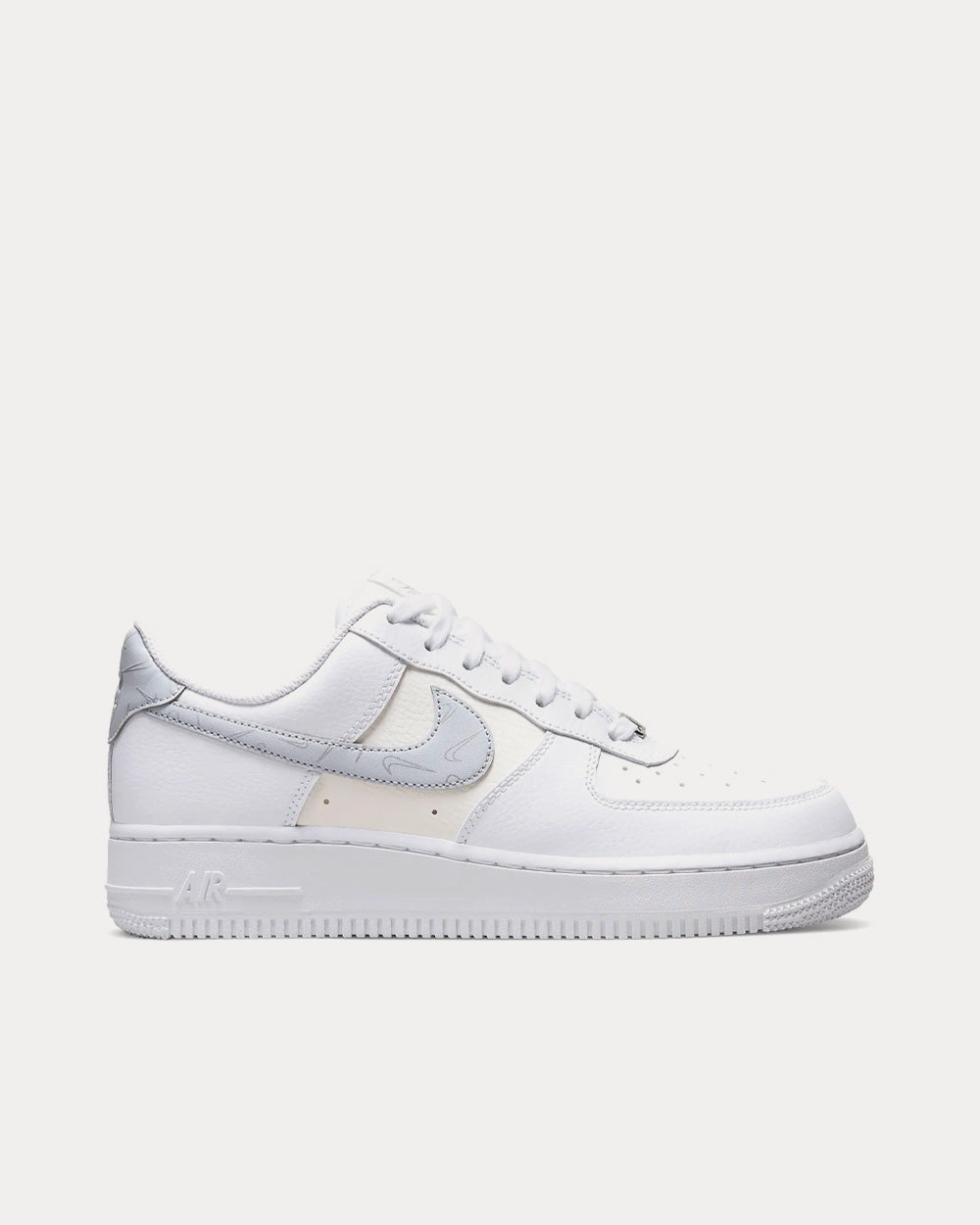 Women s Air Force 1 07 White Sail Metallic Silver Pure Platinum Low Top Sneakers