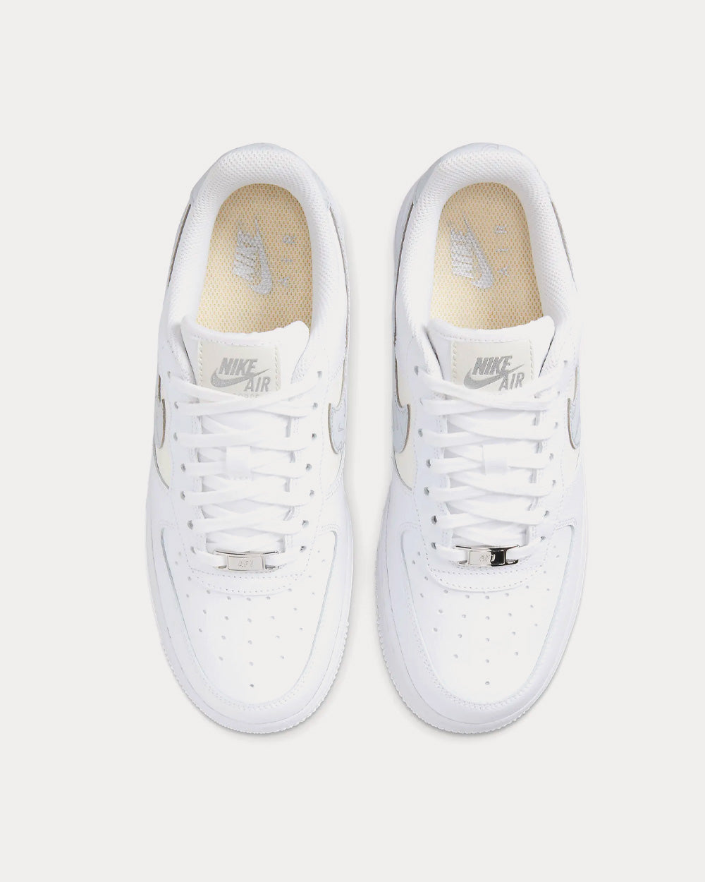 Women s Air Force 1 07 White Sail Metallic Silver Pure Platinum Low Top Sneakers