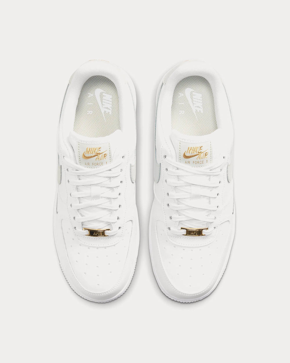 Nike Air Force 1 07 Essential White Light Silver Low Top Sneakers Sneak in Peace