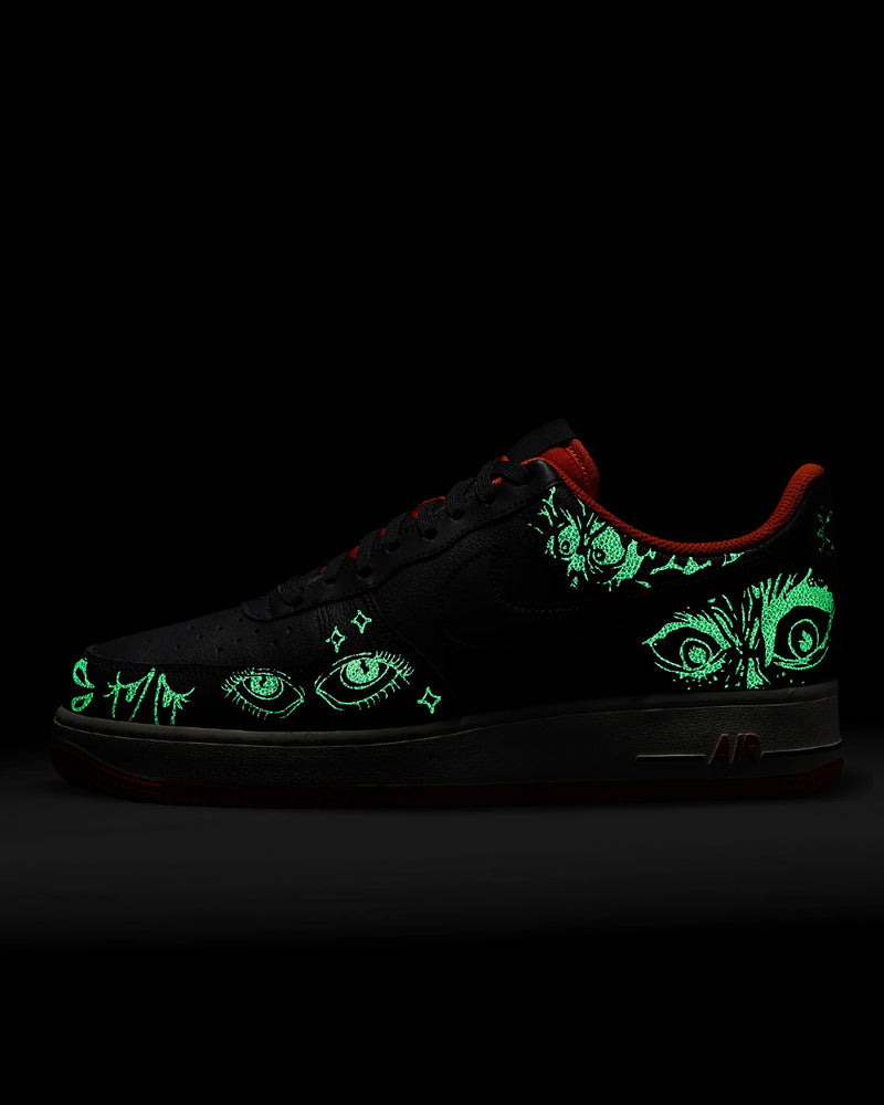 Nike Air Force 1 '07 Premium Black / Starfish / Sail / Black Low Top Sneakers - 8