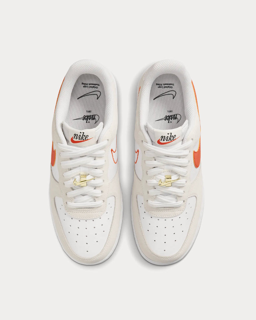 Nike air force white with orange hot sale