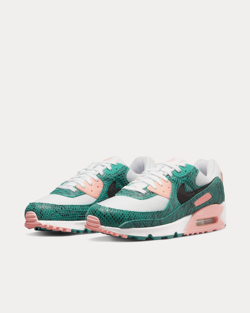 Nike Air Max 90 Washed Teal / White / Bleached Coral / Black Low Top Sneakers - 3
