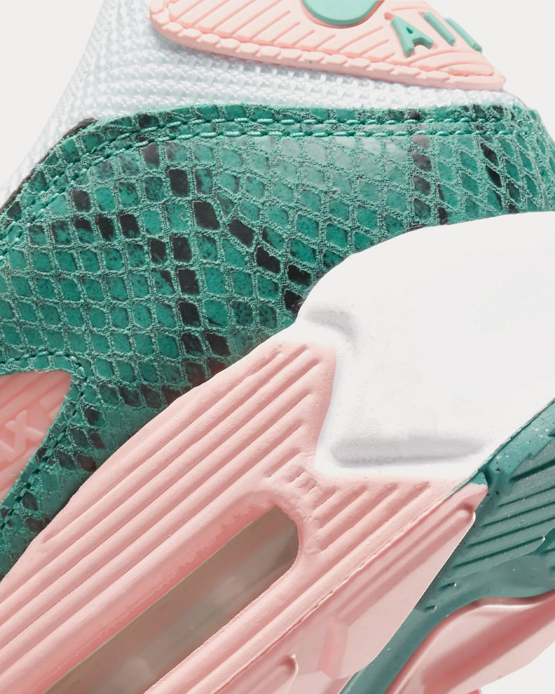 Nike Air Max 90 Washed Teal / White / Bleached Coral / Black Low Top Sneakers - 5