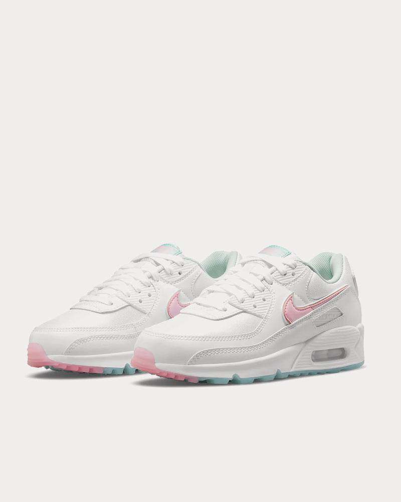 Nike Air Max 90 White / Barely Green / Light Dew / Arctic Punch Low Top Sneakers - 2