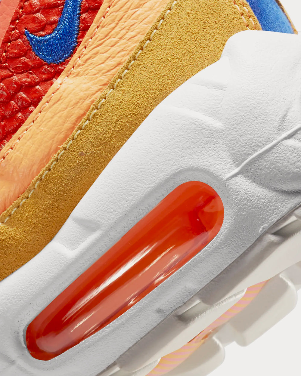 Nike Air Max 95 Campfire Orange Sail Laser Orange Racer Blue Low Top Sneakers Sneak in Peace