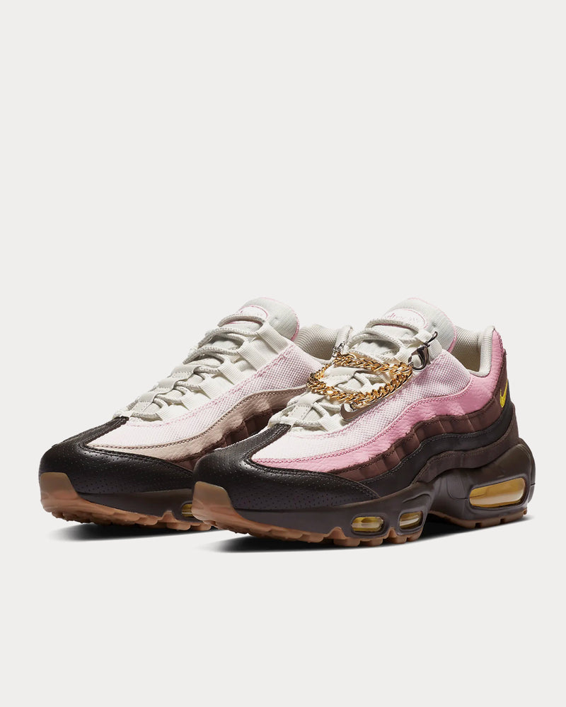 Nike Air Max 95 Velvet Brown / Light British Tan / Baroque Brown / Opti Yellow Low Top Sneakers - 2