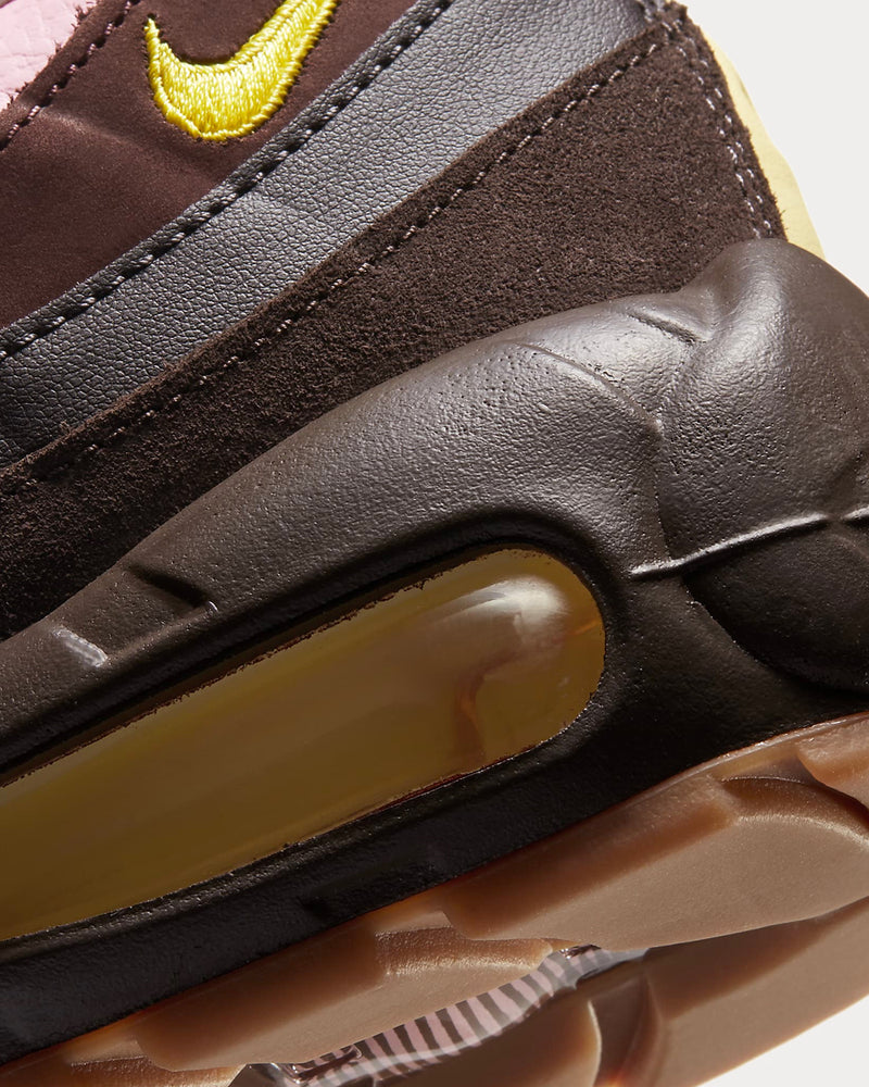 Nike Air Max 95 Velvet Brown / Light British Tan / Baroque Brown / Opti Yellow Low Top Sneakers - 6