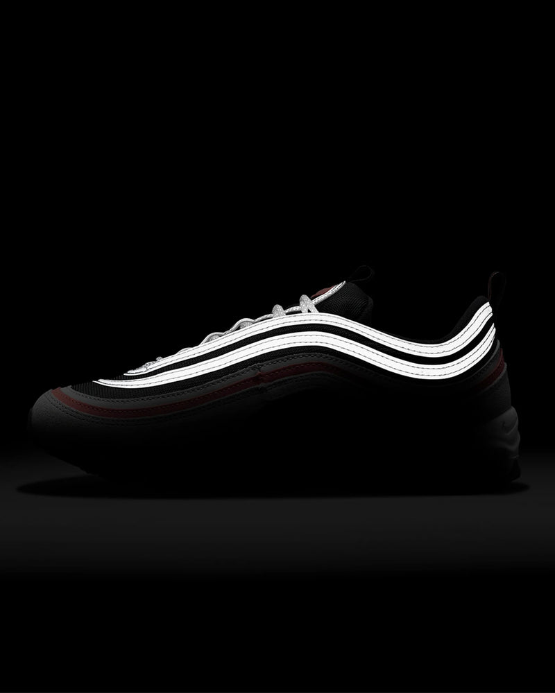 Nike Air Max 97 Wolf Grey / Radiant Red Low Top Sneakers - 3