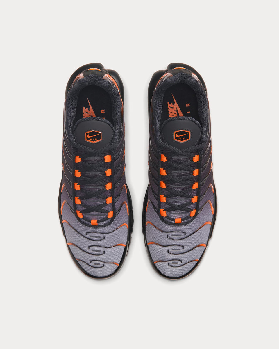 Nike Air Max Plus Black/Team Orange/Iron Grey Low Top Sneakers - Sneak in Peace