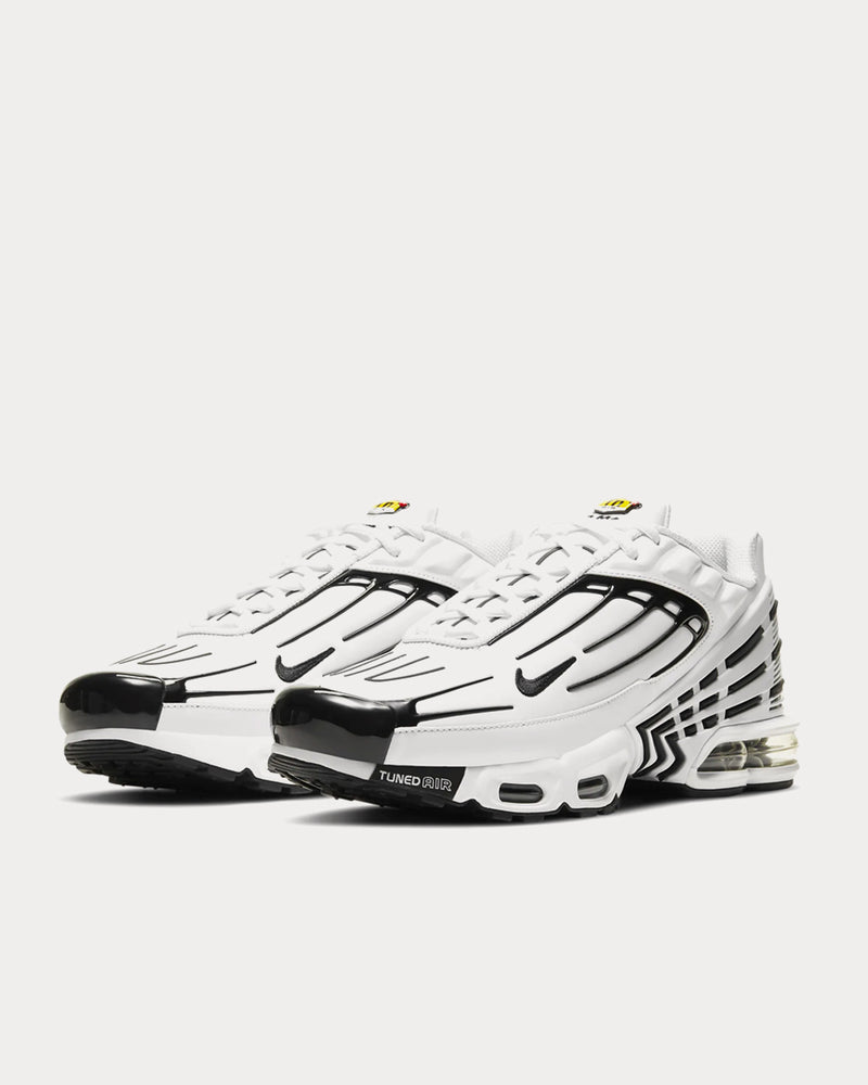 Nike Air Max Plus 3 Leather White Low Top Sneakers - 2