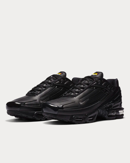 Nike Men's Air Max Plus 3 Leather Black Low Top Sneakers