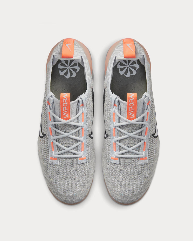 Nike Air VaporMax 2021 FK Grey Fog / Bright Mango / Anthracite / White Low Top Sneakers - 3