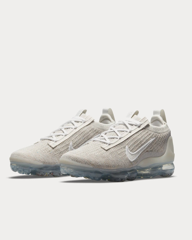 Nike Air VaporMax 2021 FK Light Bone / Phantom / Metallic Silver / White Low Top Sneakers - 2