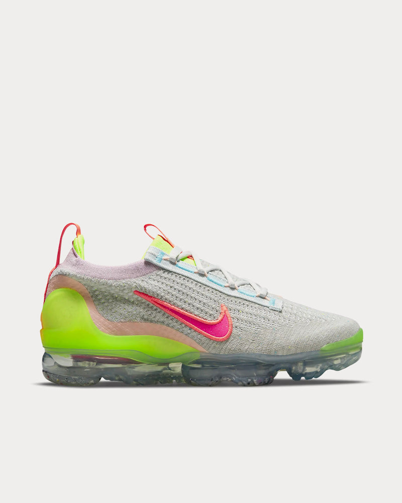 Nike Air VaporMax 2021 FK Photon Dust / Bright Mango / Volt / Hyper Pink Low Top Sneakers - 1