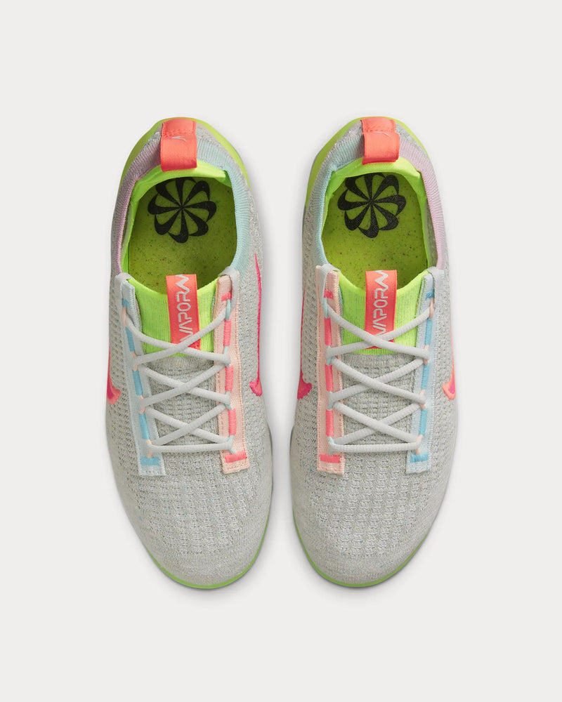 Nike Air VaporMax 2021 FK Photon Dust / Bright Mango / Volt / Hyper Pink Low Top Sneakers - 3