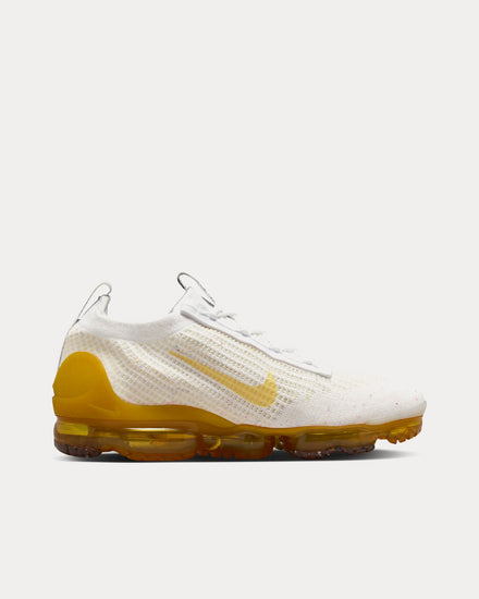 Nike Air VaporMax 2021 Flyknit SE White / Summit White / Yellow Ochre / Lemon Wash Low Top Sneakers - 1