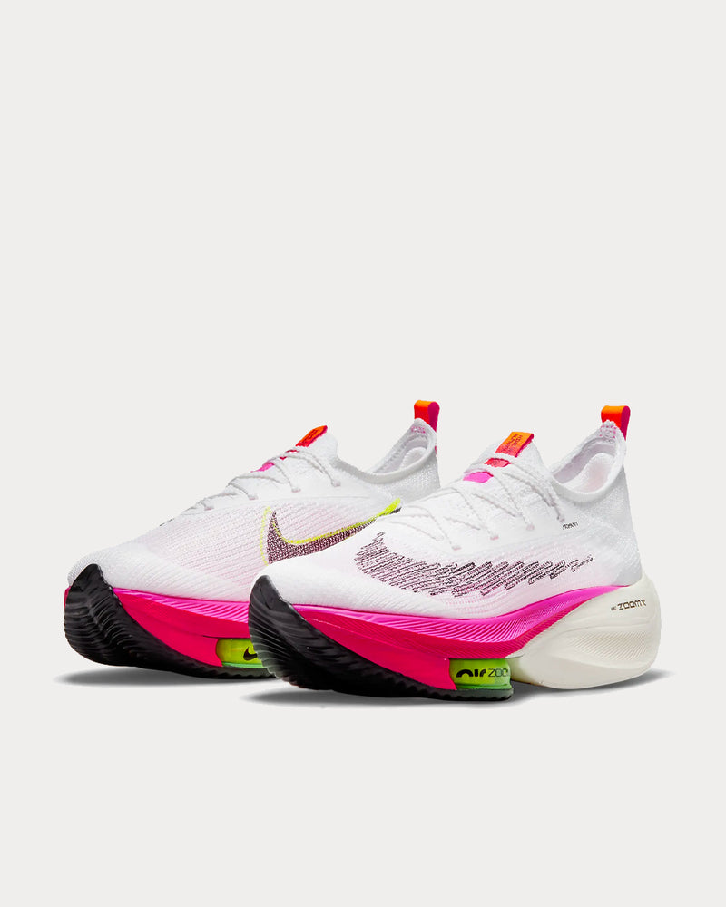 Nike Air Zoom Alphafly NEXT% Flyknit White / Black / Black / Black Running Shoes - 2