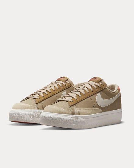 Nike Blazer Low Platform SP Khaki / Madder Root / Hazel Rush / Light Bone Low Top Sneakers - 3